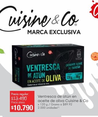 Metro Ventresca de atún en aceite de oliva cuisine & co x 120g oferta