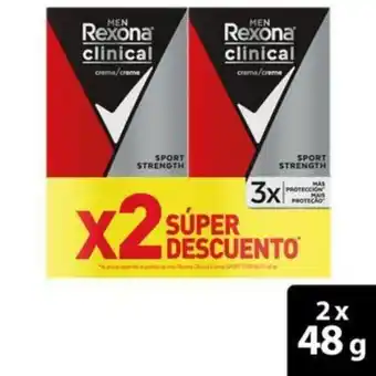 Makro Desodorante rexona clinical men sport strength 48gx2u oferta