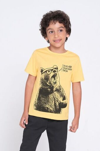 Pacífika Camiseta manga corta amarillo oferta