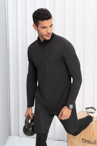 Pacífika Camiseta manga larga negro oferta