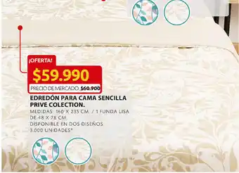 Ara Edredón Cama Sencilla Prive Colection oferta