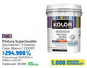 Homecenter Pintura Superlavable oferta