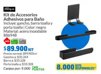 Homecenter Kit de Accesorios Adhesivos para Baño oferta