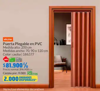 Puerta Plegable en PVC