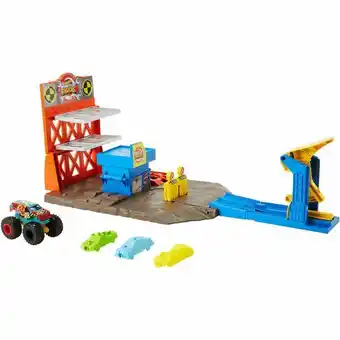 Alkosto Carro de juguete hot wheels monster trucks estación de explosiones oferta