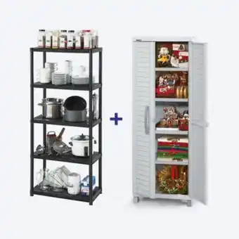 Rimax Combo navidad (1 armario grande barú + 1 estante solido 15 de 5 niveles) oferta