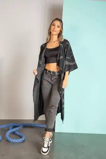 Pacífika Cardigan manga tres cuartos multicolor oferta