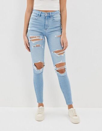American Eagle Jegging ae ne(x)t level tiro súper alto de rotos oferta