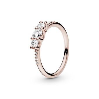 Pandora Anillo con tres piedras transparentes oferta