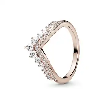 Pandora Anillo hueso de los deseos princesa recubrimiento en oro rosa oferta