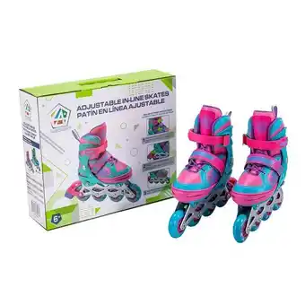 Patines en línea ajustable rosados/azul talla 33 l.a sport