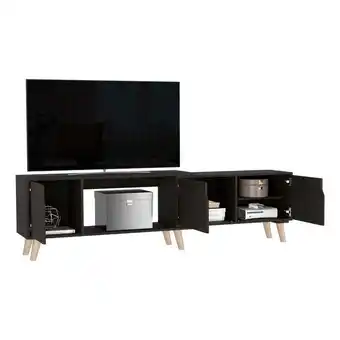 Mesa para tv nordy, wengue, con espacio para tv de hasta 50 pulgadas hc