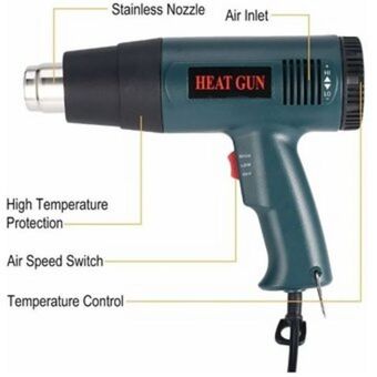 Linio Pistola de calor 1800w. 2 temperaturas 50°- 550°c. 250-500 l oferta