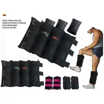 Linio Kit pesas tobilleras graduables 20k 40lbs deporte-fitness. oferta