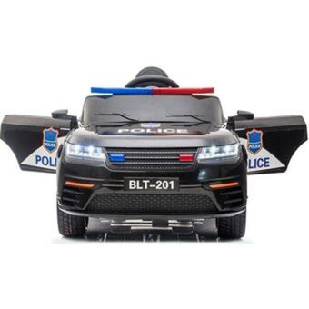 Linio Carro moto electrico niño land rover llanta caucho police ctrol- negro oferta
