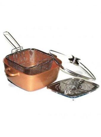 Televentas Olla cuadrada antiadherente multiusos copper oferta