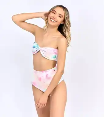 Stirpe Alessia traje de baño 2 piezas strapless en estamapdo de tie dye typer oferta