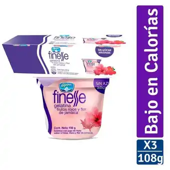 Carulla Gelatina x3 und frutos rojos finesse 324 gr oferta