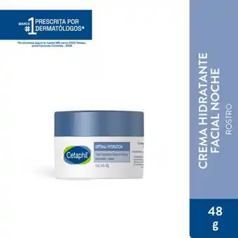 Dermatológica Cetaphil optimal hydration crema facial noche oferta