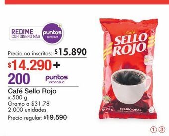 Metro Café sello rojo oferta