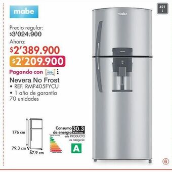 Metro Nevera no frost oferta