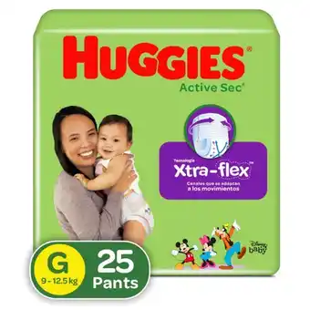 Cruz verde Pañal huggies active sec pants xtra flex xg 4 paquete x 25 oferta