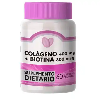Cruz verde Biotina + colageno (300mcg + 400mg) capsulas blandas frasco x 60 oferta