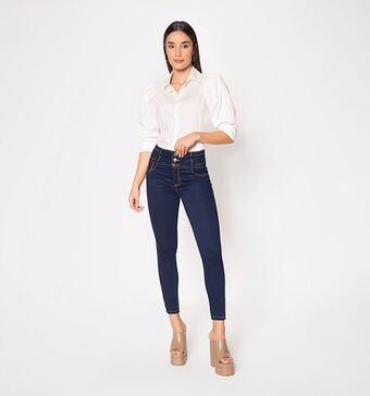 Studio F Jeans ultraslim tiro alto sin bolsillos oferta