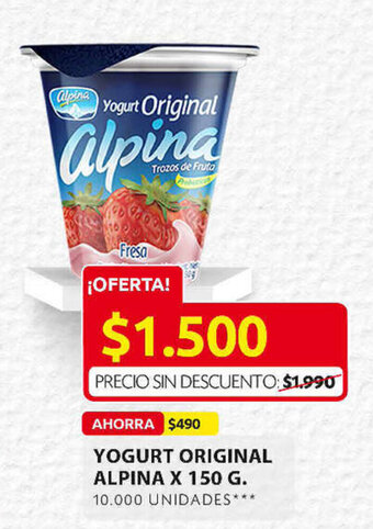 Ara Yogurt Original Alpina x 150g oferta