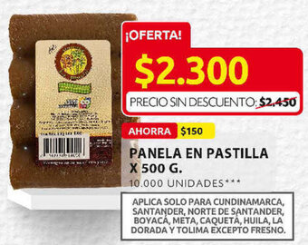 Ara Panela en Pastilla x 500g oferta