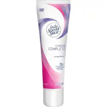 Desodorante clinical complete lady speed stick crema 72h tubo x 100gr