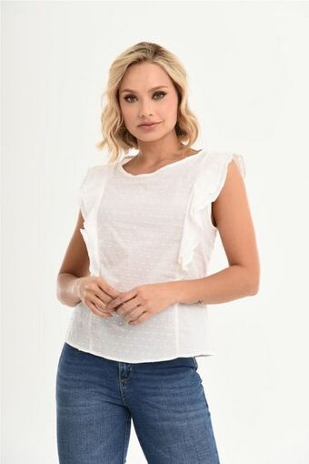 RAGGED Blusa cotton dots oferta