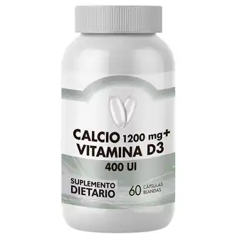 Cruz verde Calcio + vitamina d3 1200mg + 400ui capsulas blandas frasco x 60 oferta