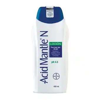 Cruz verde Acid mantle n loción ph 4.5 frasco x 400ml oferta