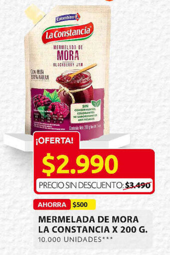 Ara Mermelada de Mora LA CONSTANCIA x 200g oferta