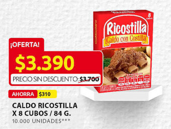 Ara Caldo RICOSTILLA x 8 cubos / 84g oferta
