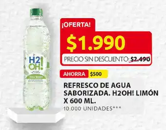Ara Refresco de Agua Saborizada H2OH Limón x 600ml oferta