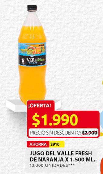 Ara Jugo DEL VALLE Fresh de Naranja x 1.500ml oferta