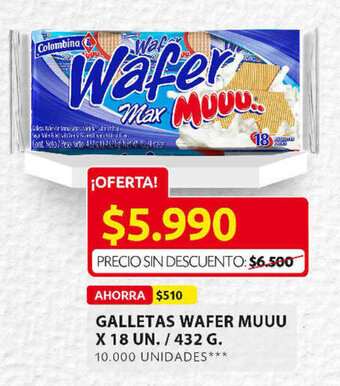 Ara Galletas Wafer Max x 18 un / 432g oferta