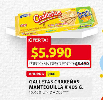 Ara Galletas Crakeñas Mantequilla x 405g oferta