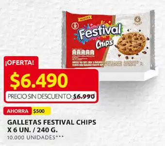 Ara Galletas Festival Chips x 6 un / 240g oferta