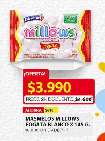 Ara Masmelos Millows Fogata Blanco x 145g oferta