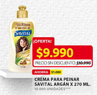Ara Crema para Peinar Savital Argán x 270ml oferta
