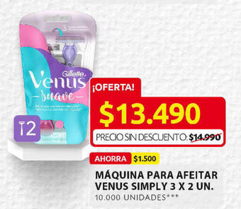 Ara Máquina para Afeitar Venus Simply 3 x 2 un oferta