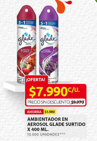 Ara Ambientador en Aerosol Glade Surtido x 400ml oferta