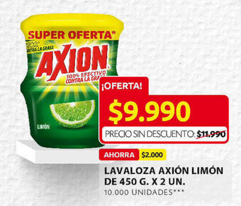 Ara Lavaloza Axión Limón de 450g x 2 un oferta