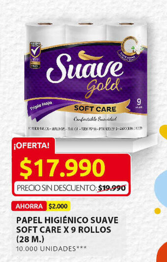 Ara Papel Higiénico Suave Soft Care x 9 rollos (28m) oferta