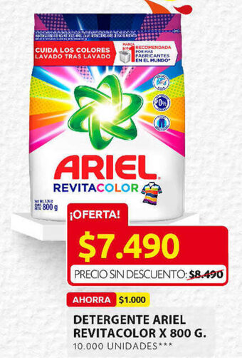 Ara Detergente Ariel Revitacolor x 800g oferta