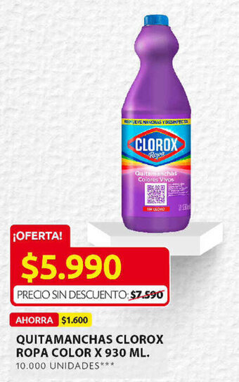 Ara Quitamanchas Clorox Ropa Color x 930ml oferta