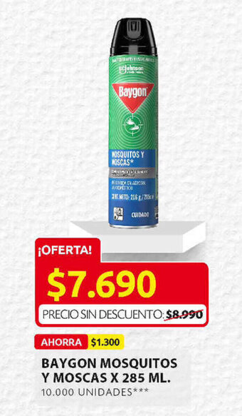 Ara Baygon Mosquitos y Moscas x 285ml oferta
